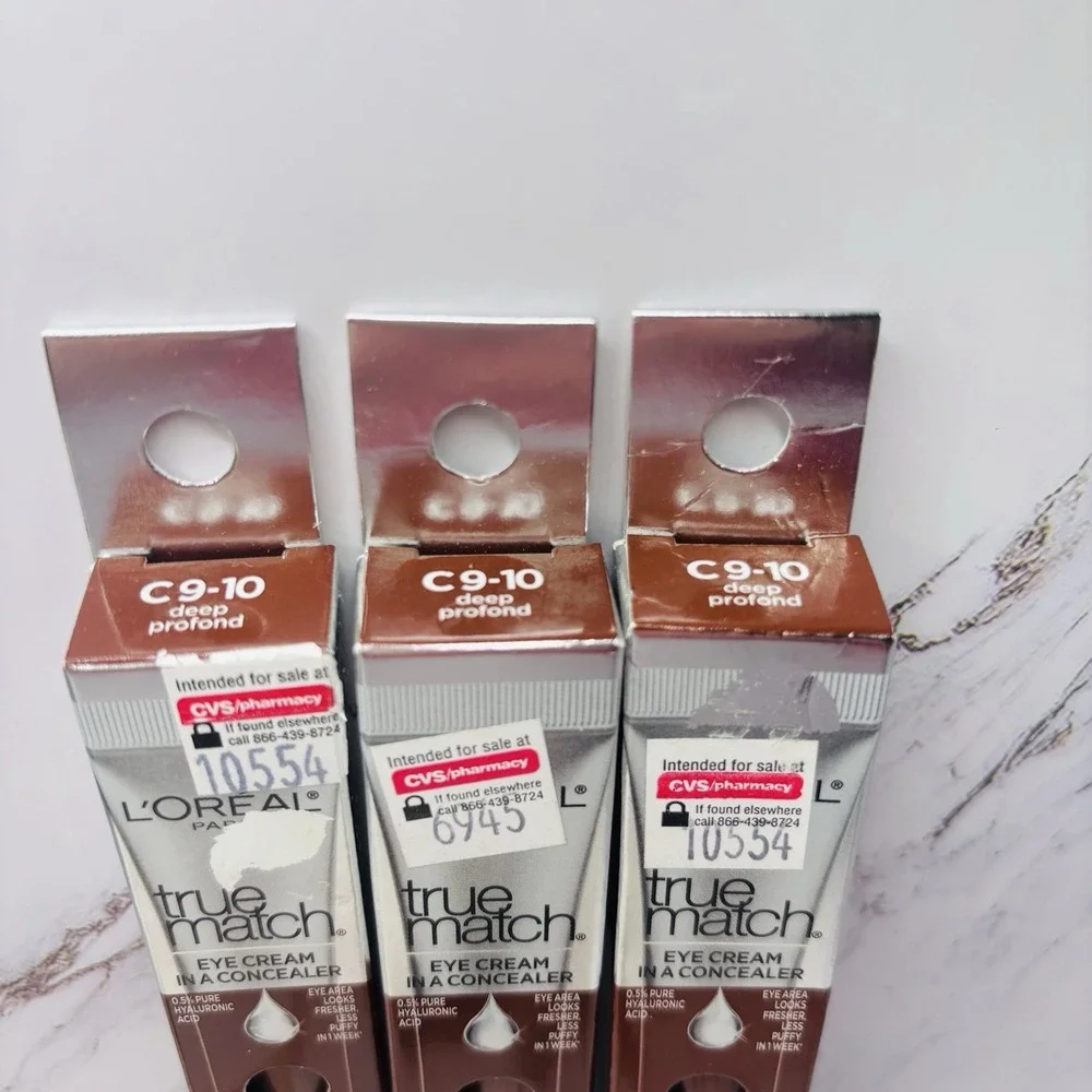 3 PACK NEW L'Oréal‎ True Match Eye Cream Concealer Deep N9-10